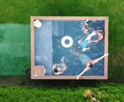 Container-Spa-Pool 3,0 × 3,0 m, Whirlpool, Komfortpaket
