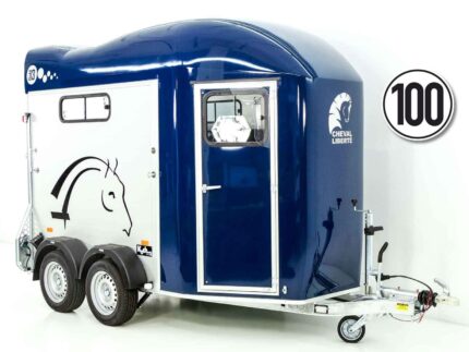 Cheval Liberte Pferdeanhänger GOLD 3 | Premium | Pullman 2 | Sattelkammer | blau-Neu