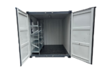 10 Fuß Lagercontainer mit Schwerlastregalen + Strompaket