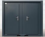 Duschcontainer – Sanitärcontainer als Doppelkabine mit zwei Duschen – RAL 7016 Anthrazit