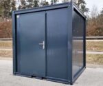 Behindertengerechter Sanitärcontainer mit Rampe und Warmwasser – RAL 7016 – Bild 4