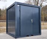 Behindertengerechter Sanitärcontainer mit Rampe und Warmwasser – RAL 7016 – Bild 5