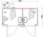 Sanitärcontainer Toilette in Weiß für Mann und Frau RAL9002 – Bild 8